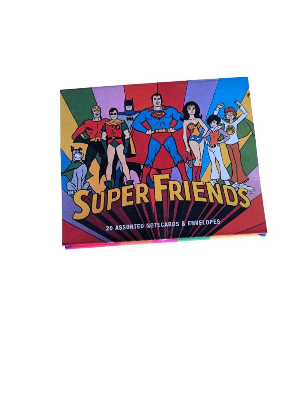 Super Friends 20 Assorted Notecards & Envelopes With DC Comics Heroes